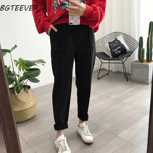 2021 BGTEEVER Winter Thicken Women Pencil Pants Sizes S - 4XL