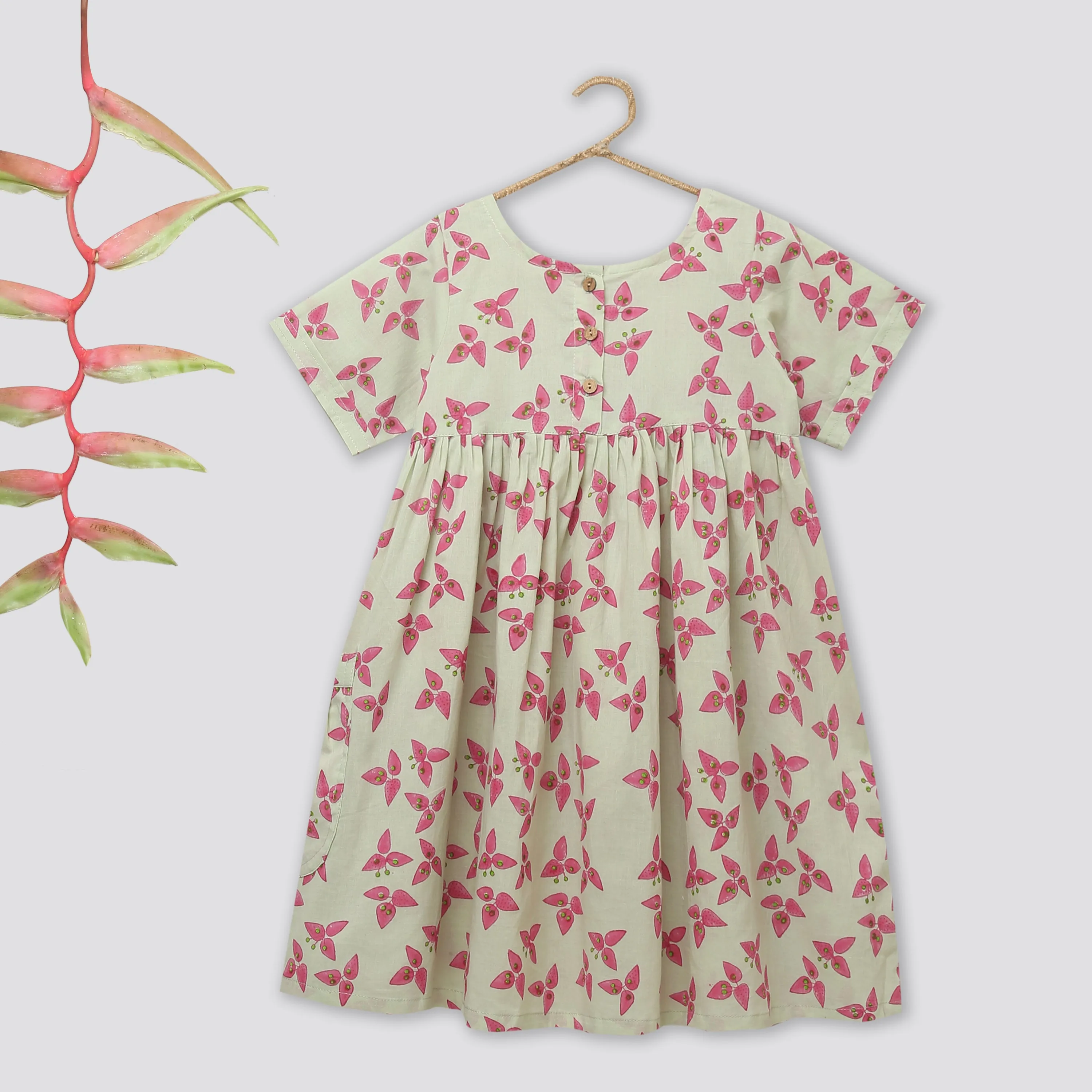 A Cluster of Bougainvillea' - Casual Dress