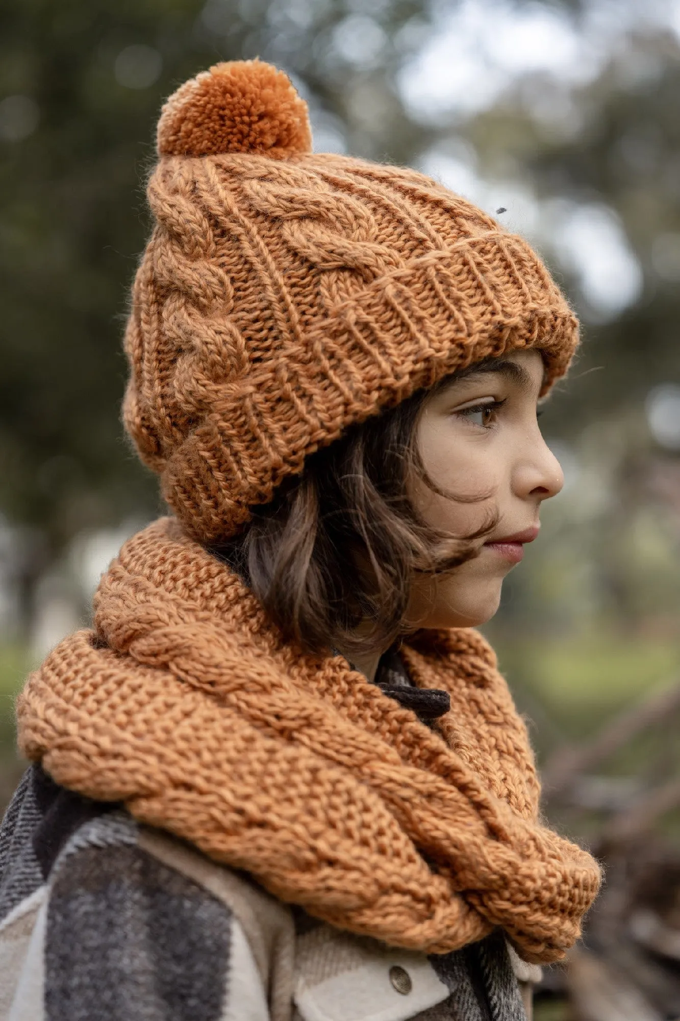 ACORN KIDS - FREE SPIRIT SCARF: CARAMEL