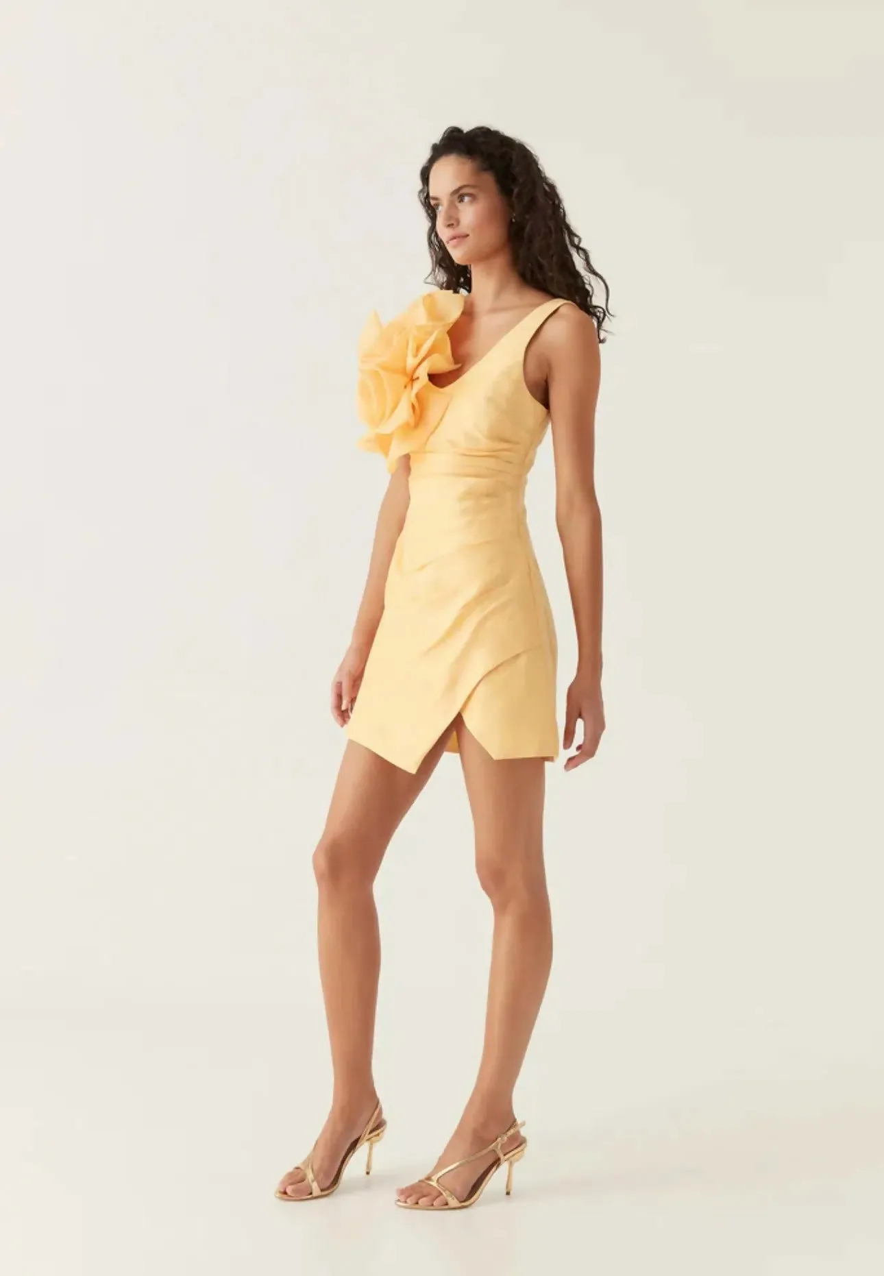 Aje Energy Mini Dress Marigold Yellow Size 6, 8 & 10