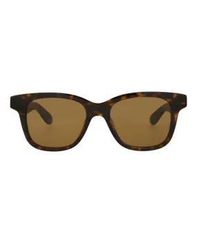 Alexander McQueen Mens Square/Rectangle Havana Havana Brown Fashion Designer Eyewear