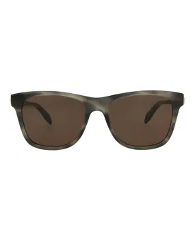 Alexander McQueen Unisex Square/Rectangle Grey Grey Brown Fashion Designer Eyewear