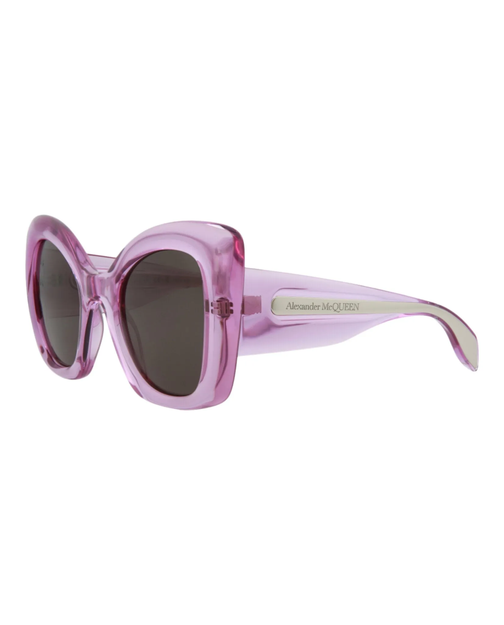 Alexander McQueen Womens Cat Eye Violet Violet Grey Fashion Designer Eyewear