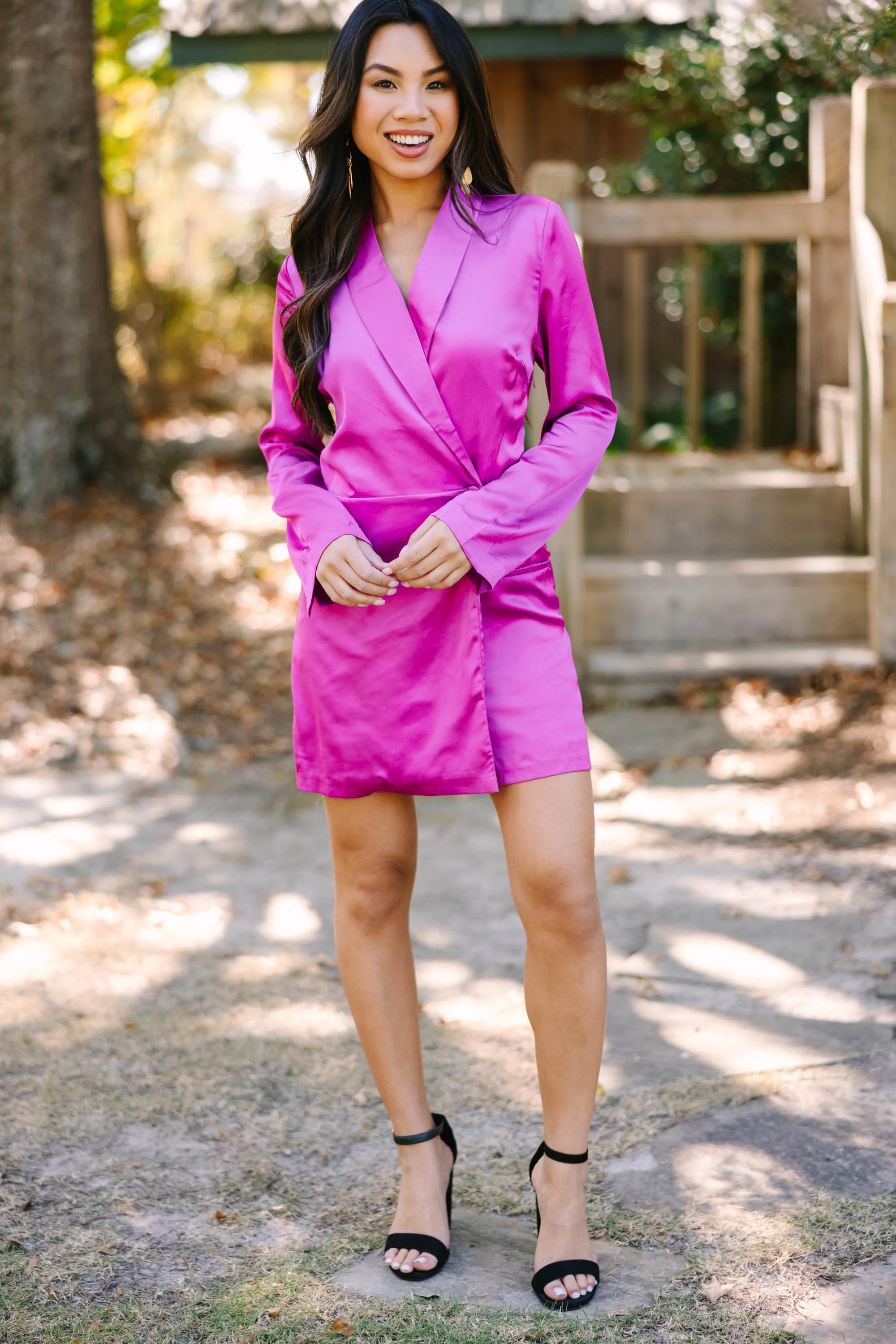 All Business Deep Orchid Pink Blazer Romper