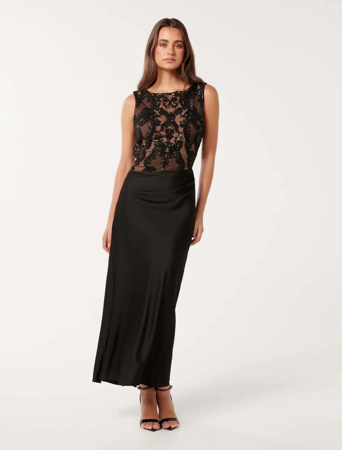 Alora Lace Bodice Maxi Dress