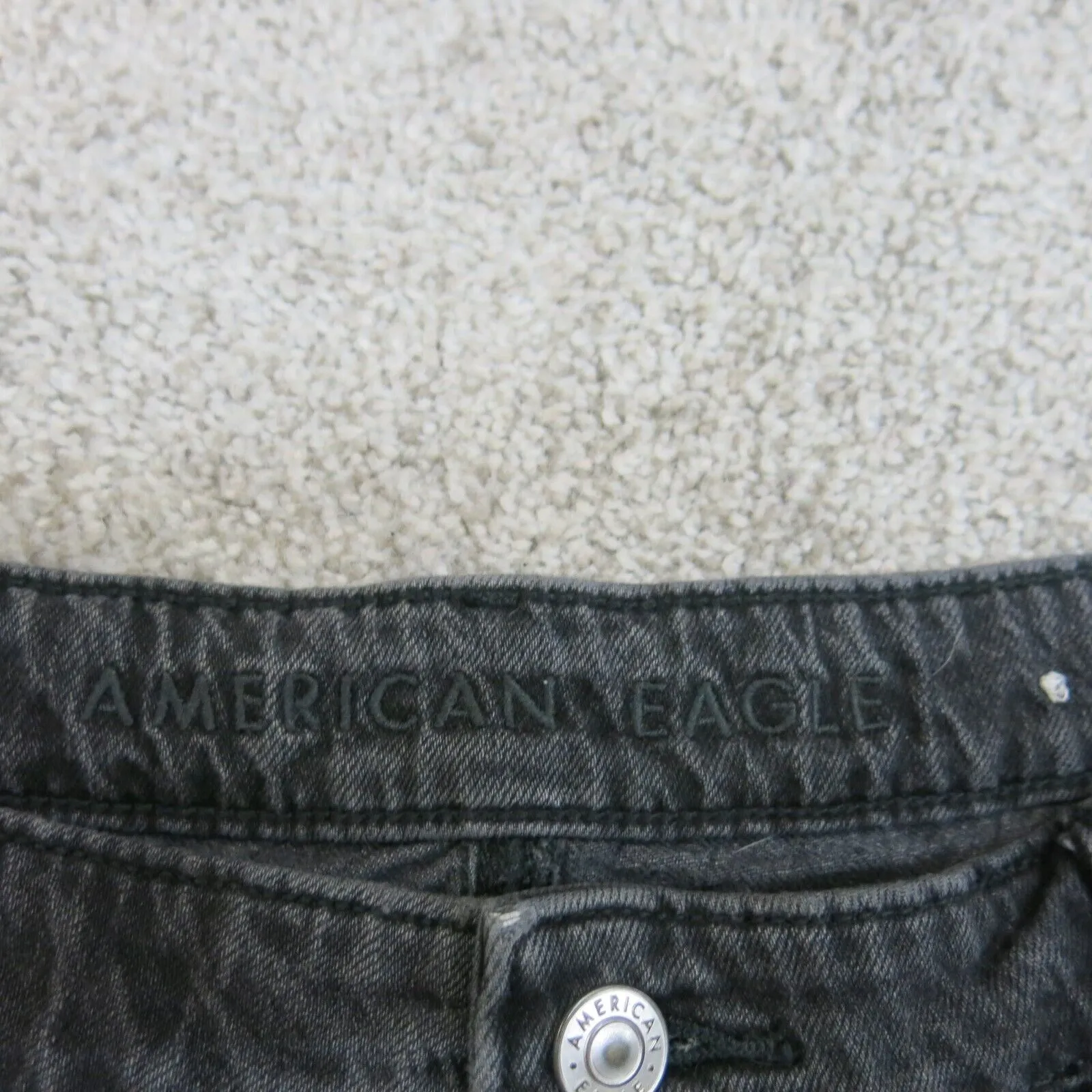 American Eagle Jeans Womens W32 Black Denim Pants Flared Leg Casual Outdoor