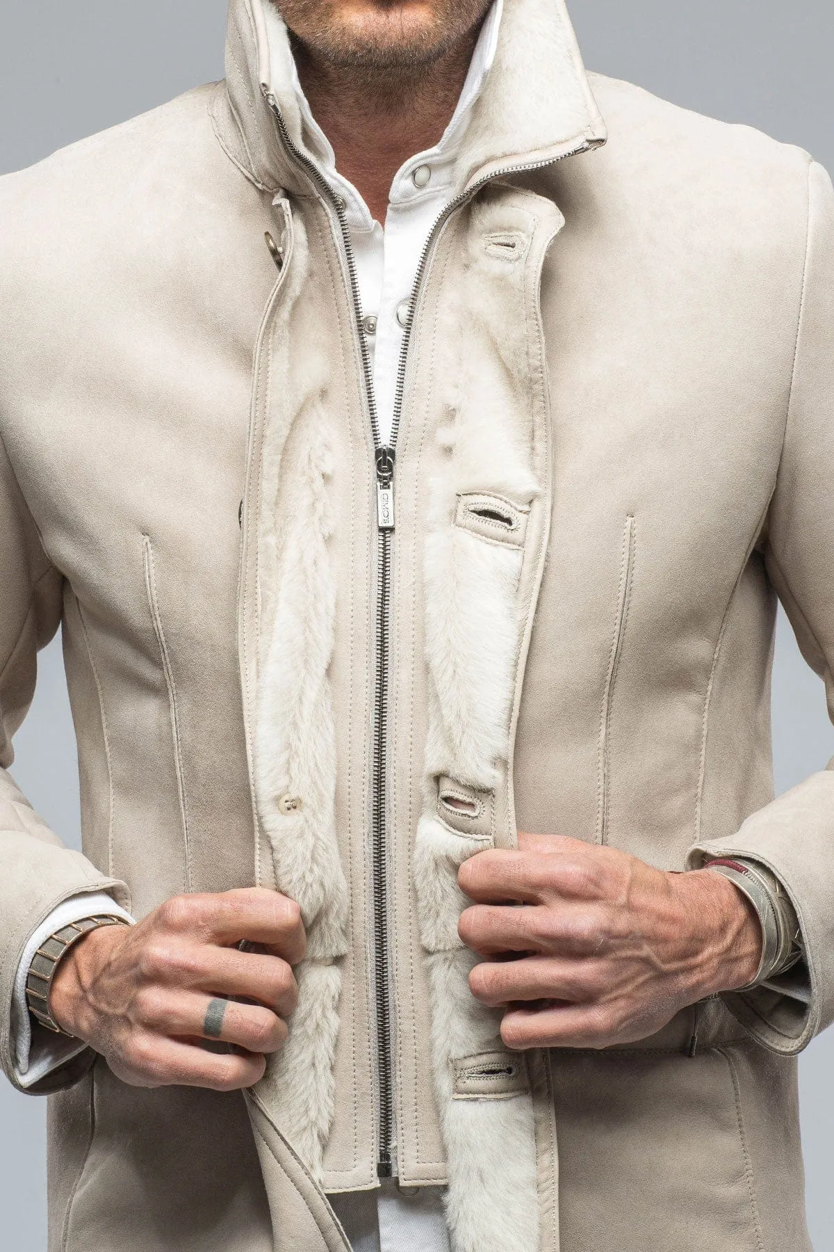 Antonio Shearling Jacket in Light Sand