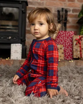 BABYGO® Tartan Zip Sleepsuit