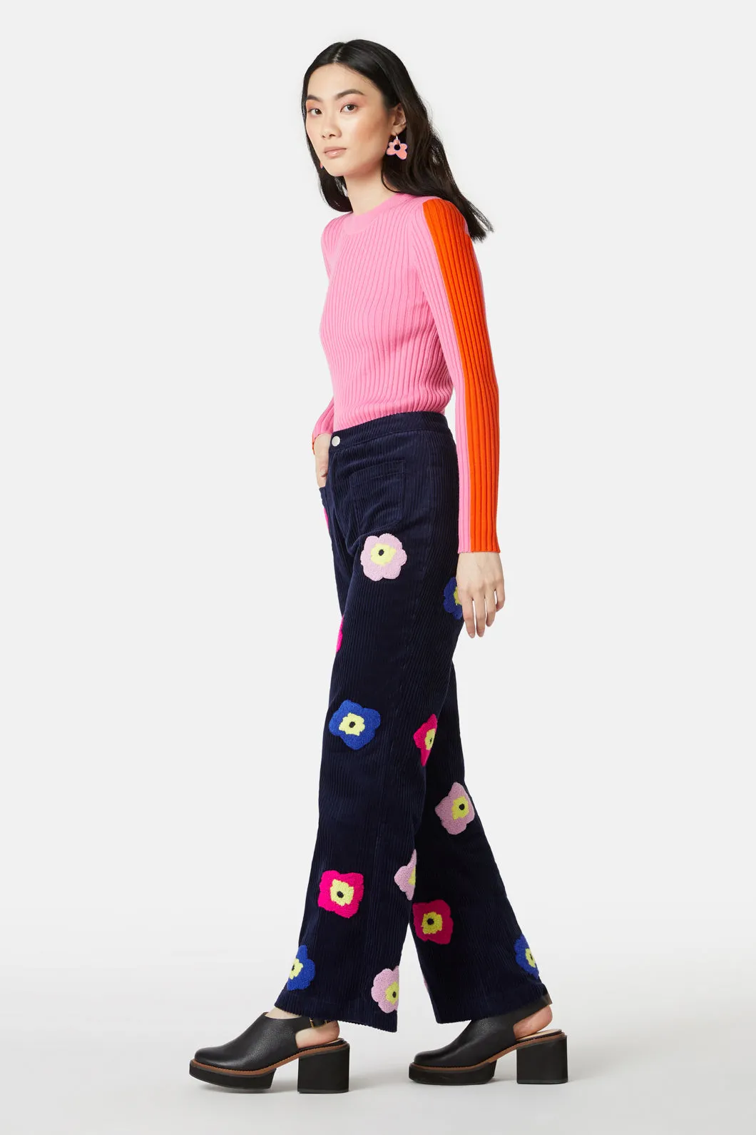 Backyard Flower Cord Pant