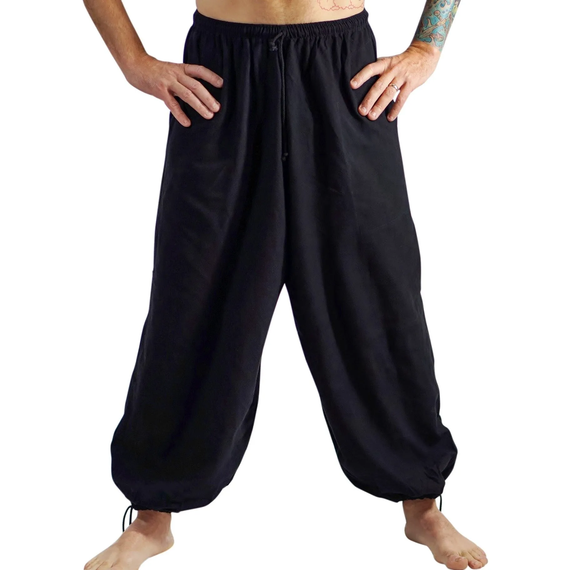 'Baggy Pirate Pants' - Black