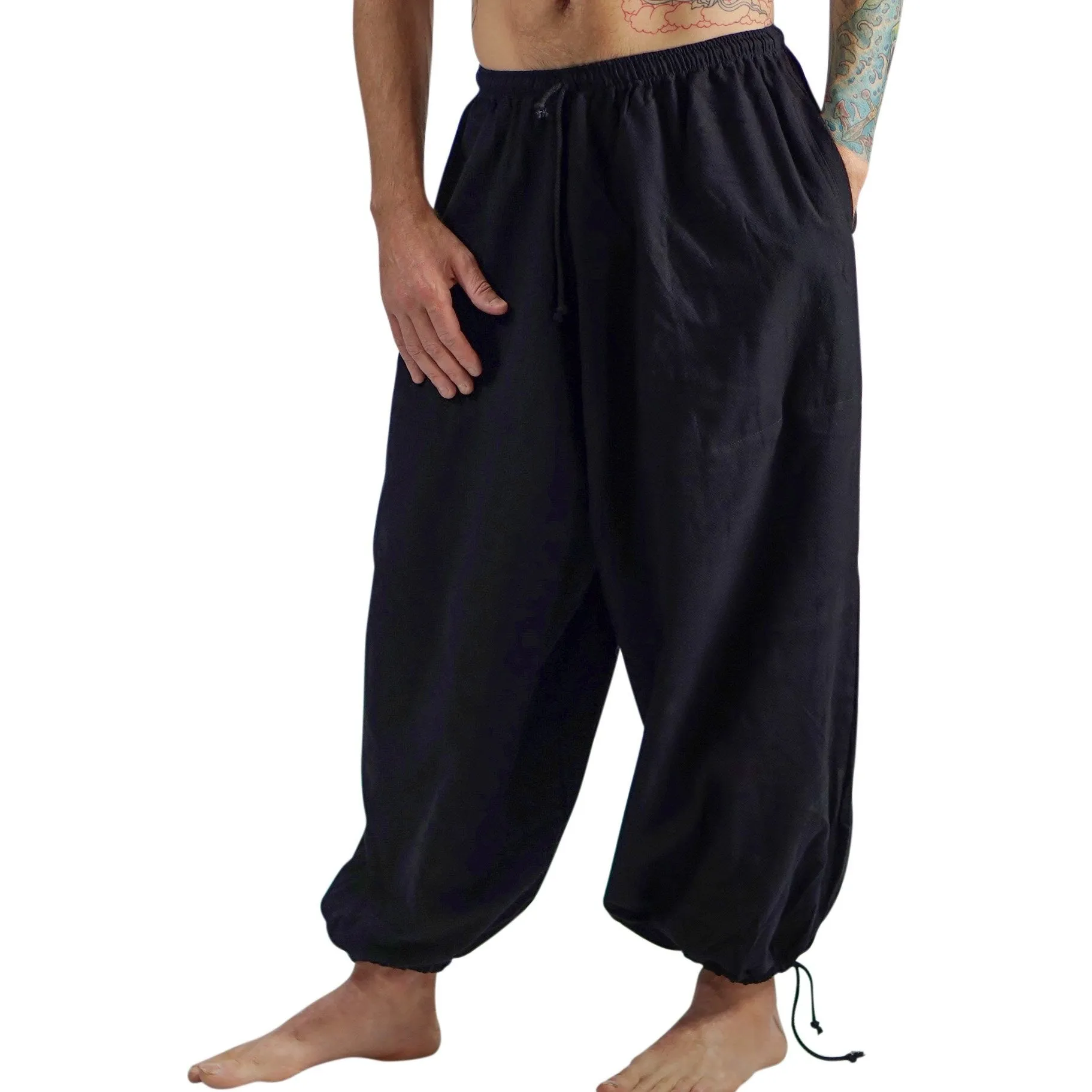 'Baggy Pirate Pants' - Black