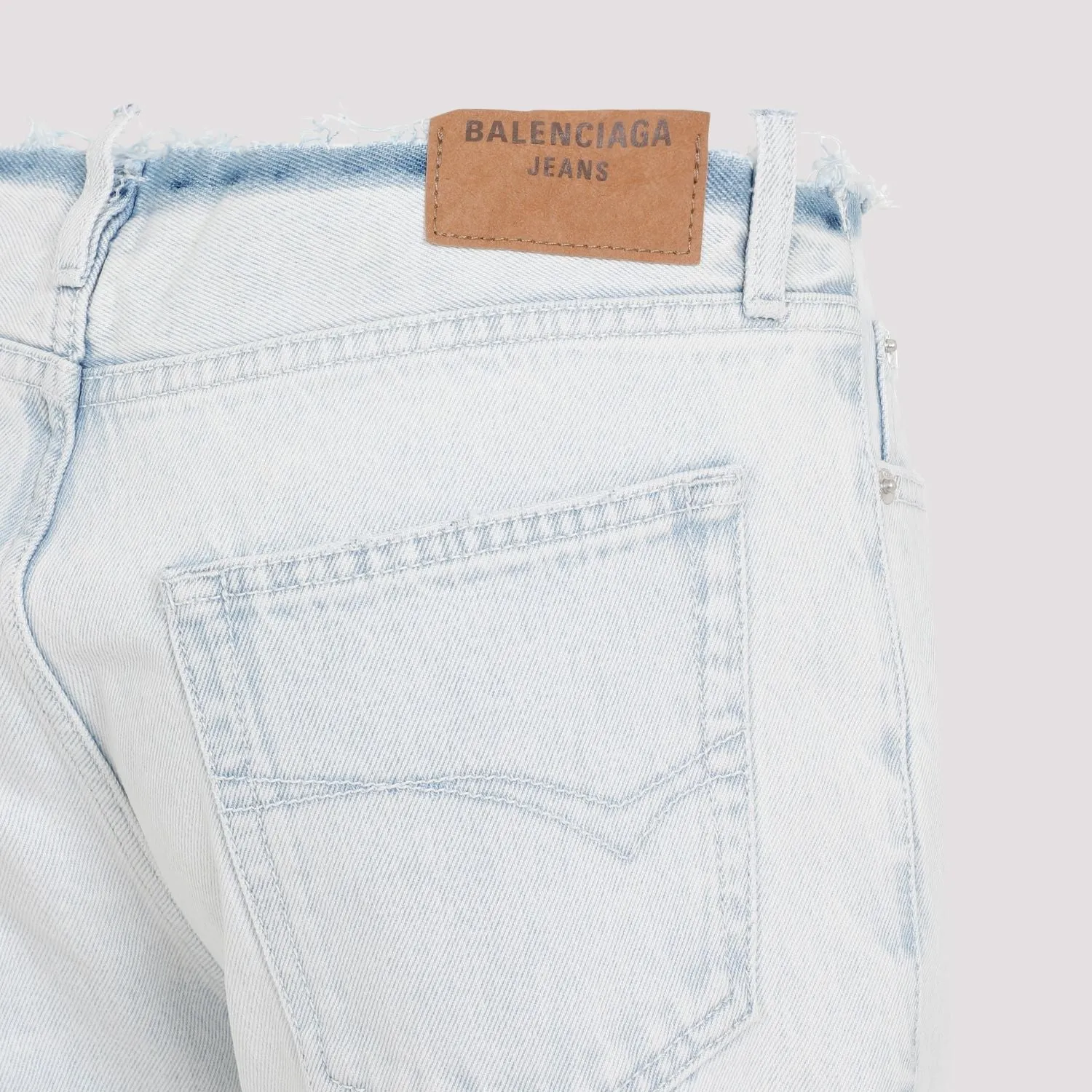 BALENCIAGA Cut-Off Waistband Denim Jeans