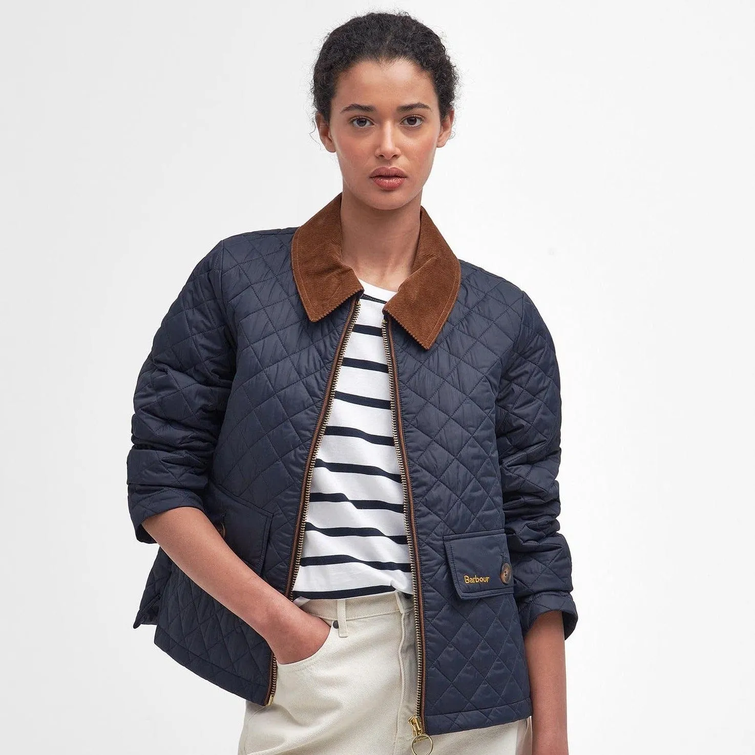 Barbour Leia Quilted Jacket In Navy