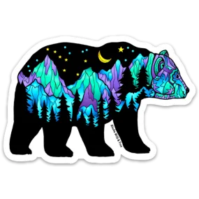 Big Dipper Bear Northern Lights Vinyl Sticker