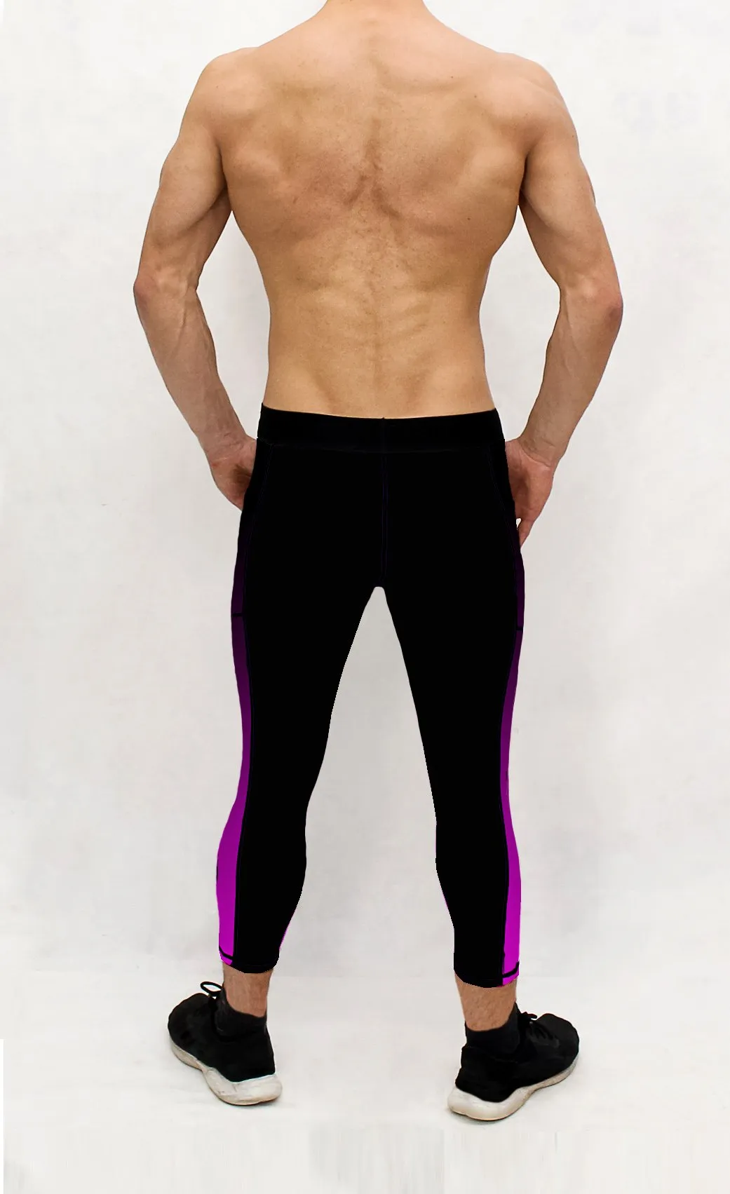 Black Pink Men's Pocket Tights