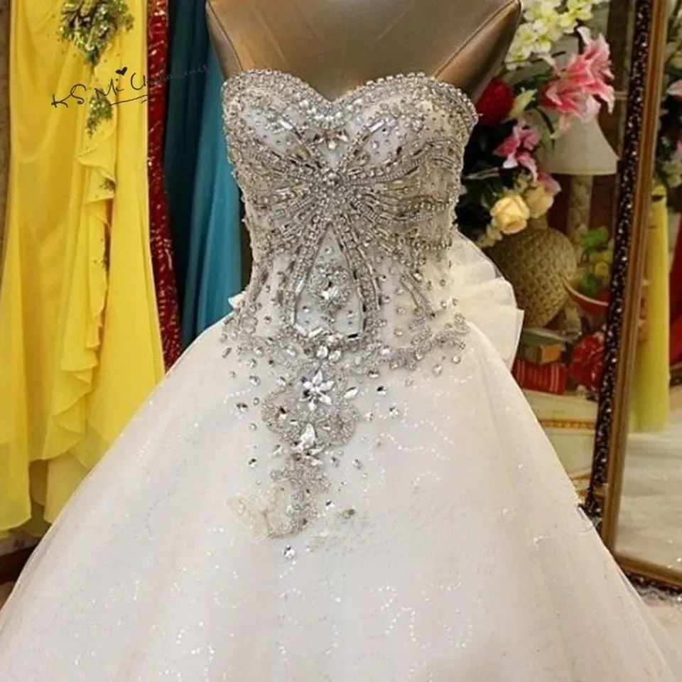 Bling Crystal Wedding Dress Vintage Bridal dress