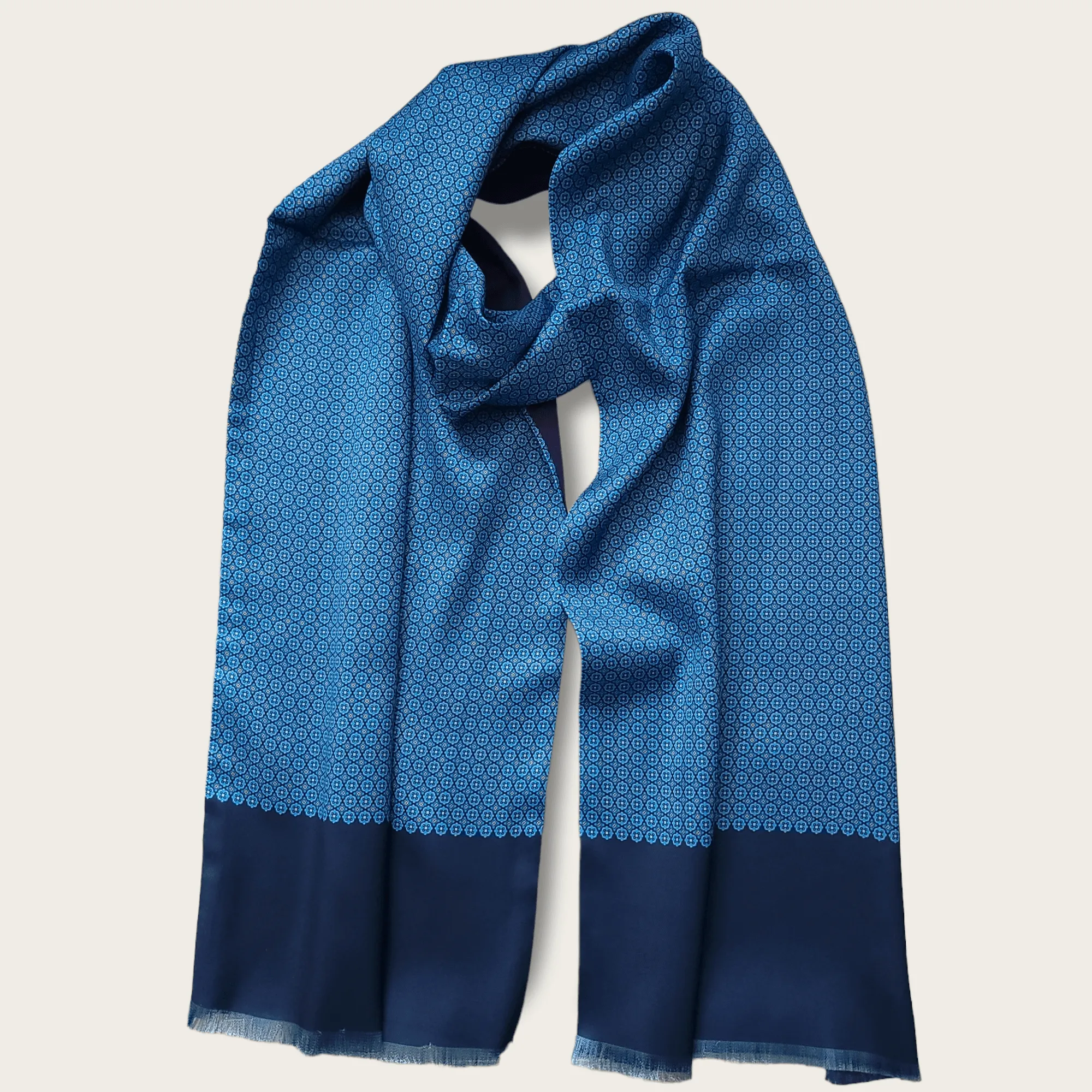 Blue Navy Blue Dot Luxury Scarf