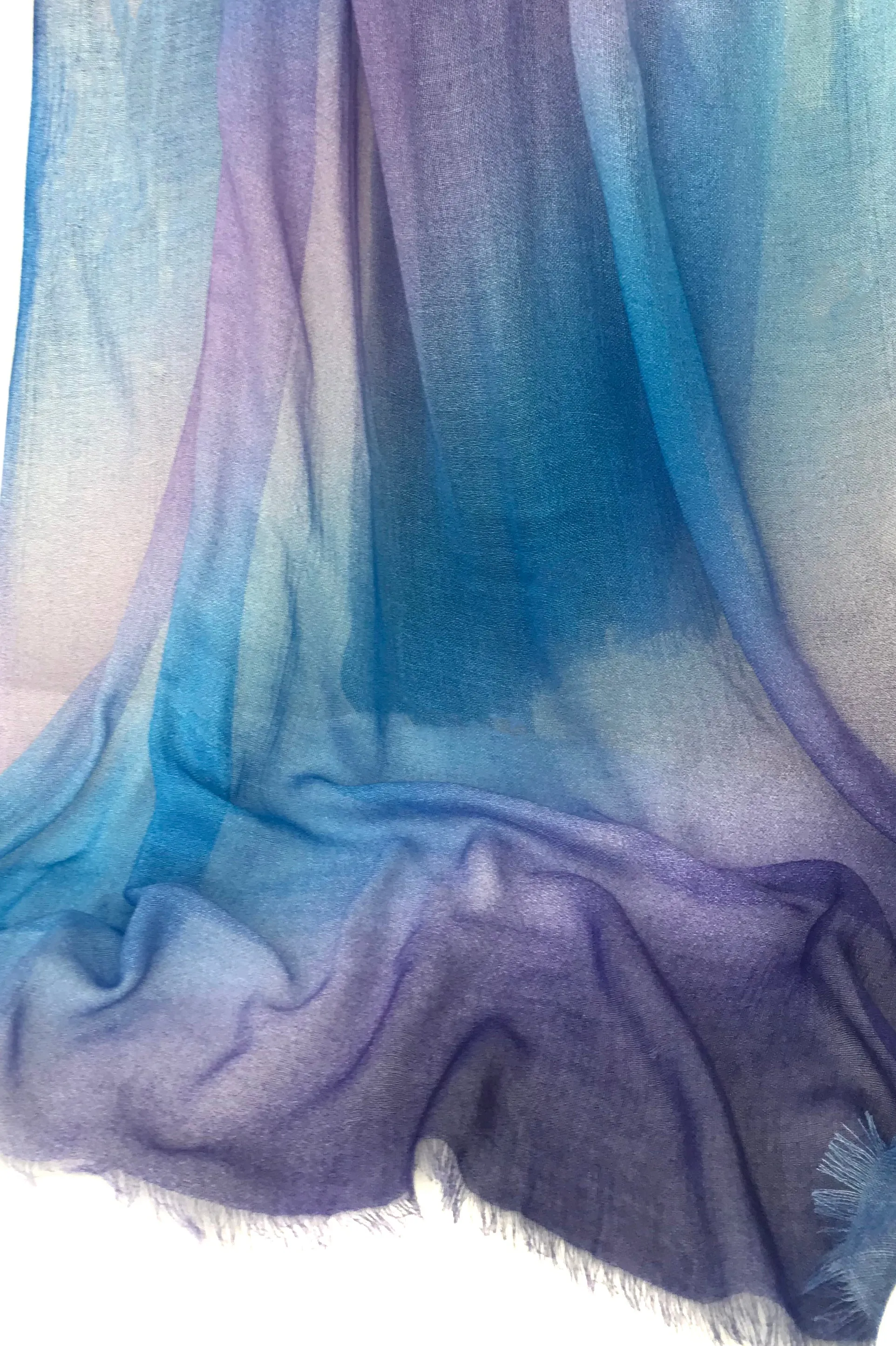 Blue Ombre Cashmere Scarf