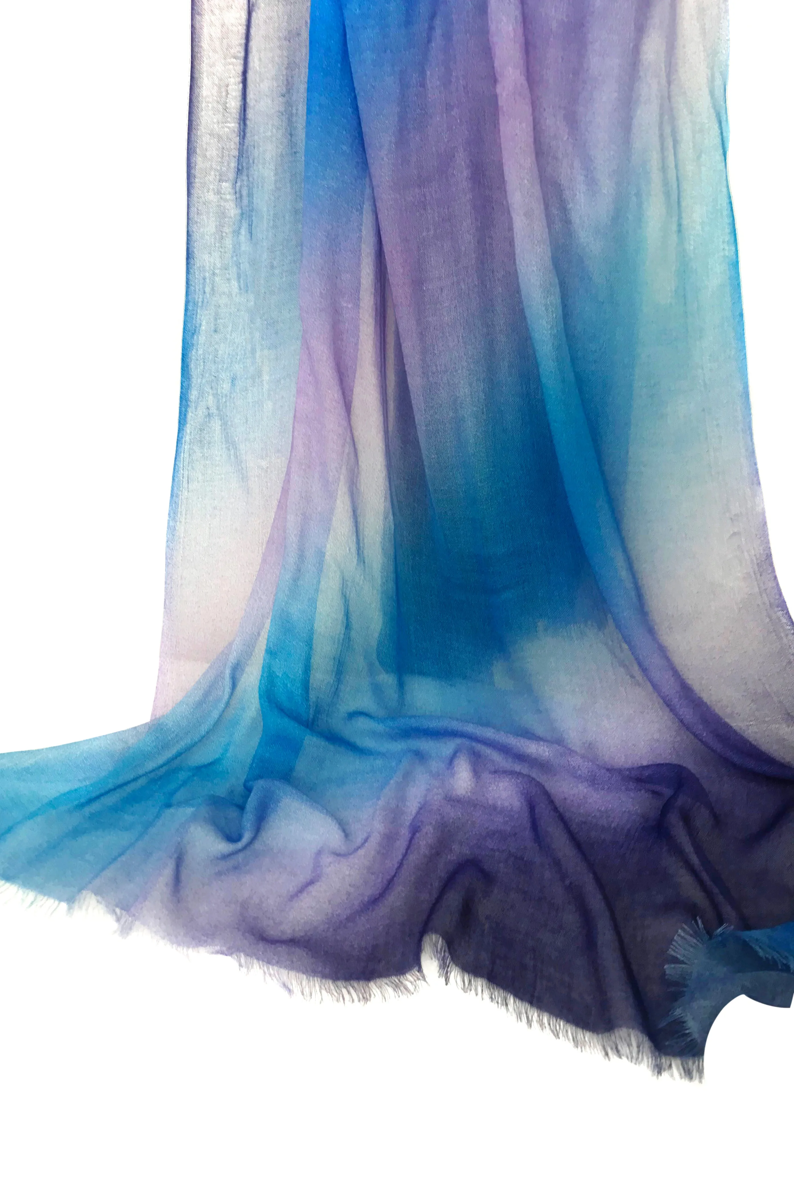 Blue Ombre Cashmere Scarf