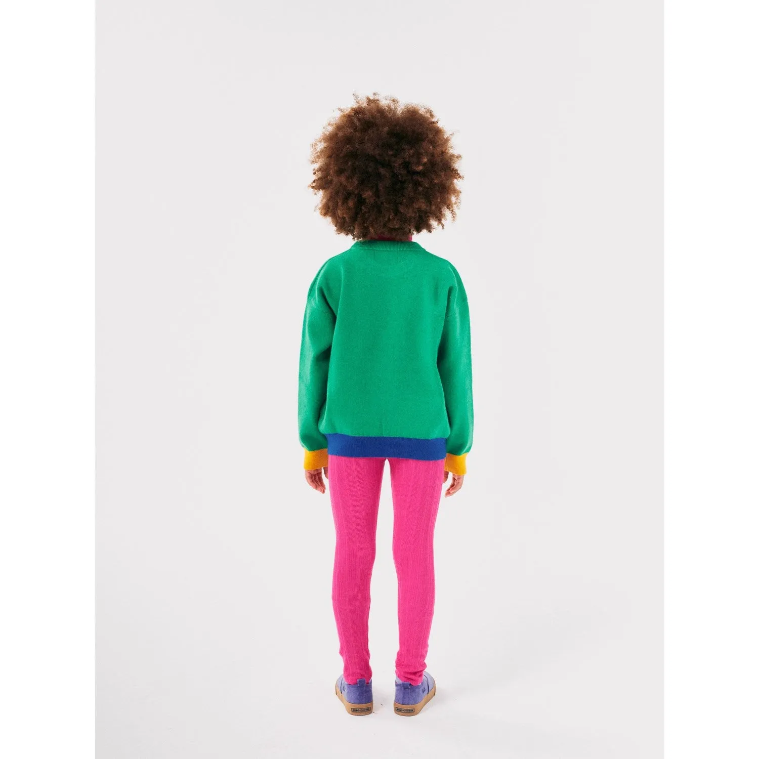 Bobo Choses Green Hungry Squirrel Jacquard Jumper