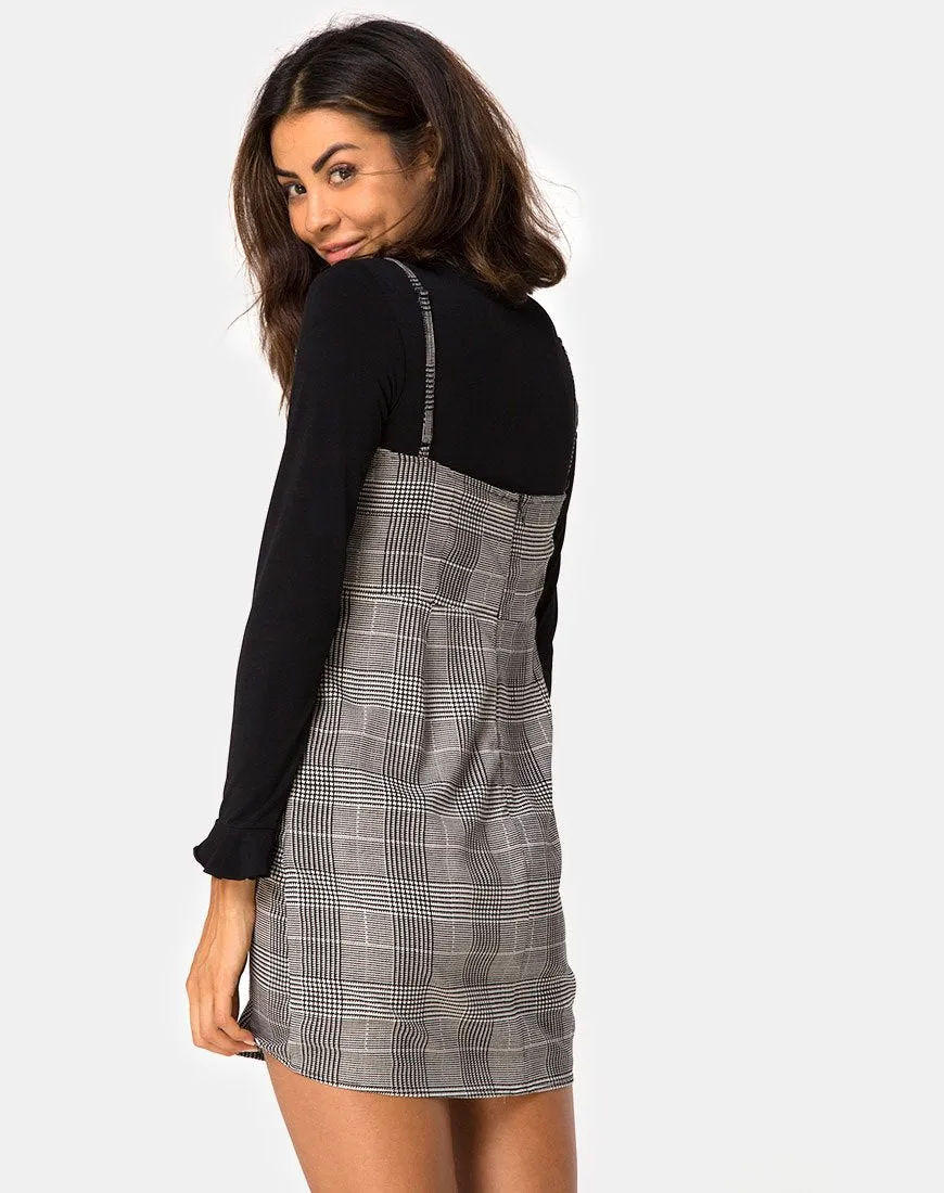 Boyasly Mini Dress in Charles Check Grey