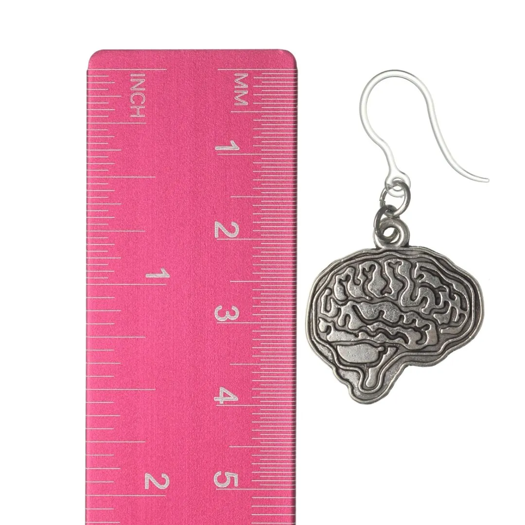 Brain Dangles Hypoallergenic Earrings for Sensitive Ears Made with Plastic Posts