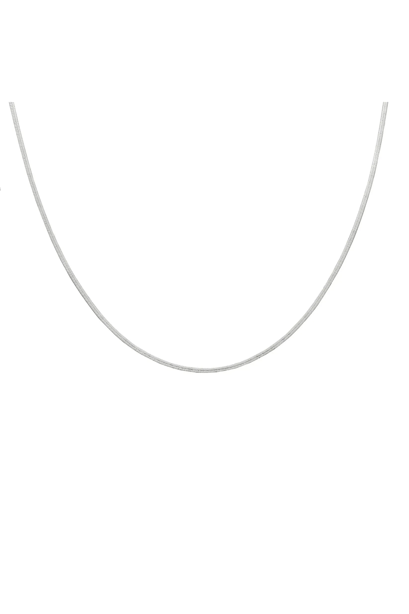 Brenda Grands Silver Herringbone Necklace