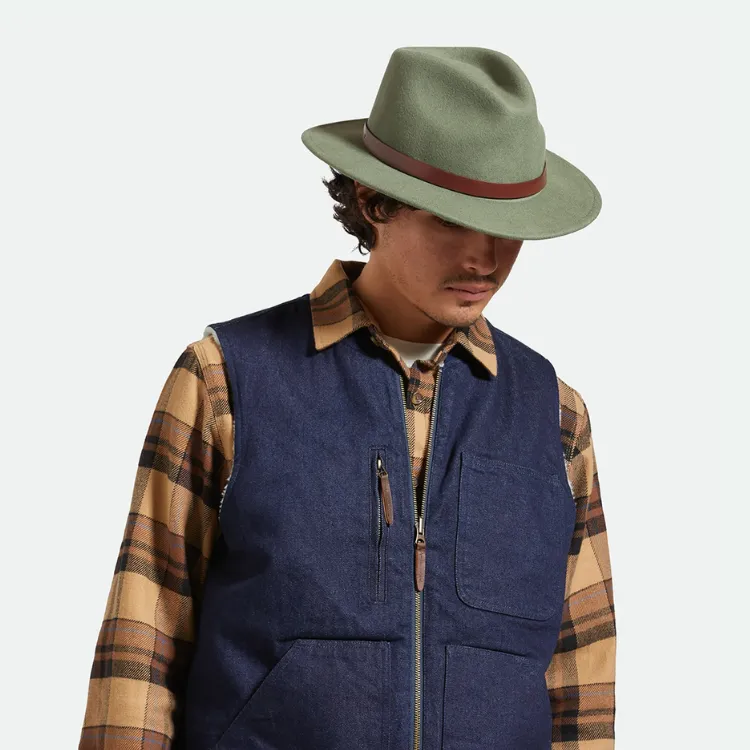 Brixton Messer Fedora - Light Moss