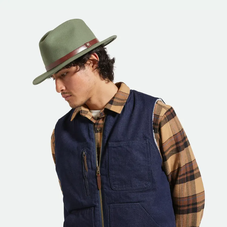 Brixton Messer Fedora - Light Moss