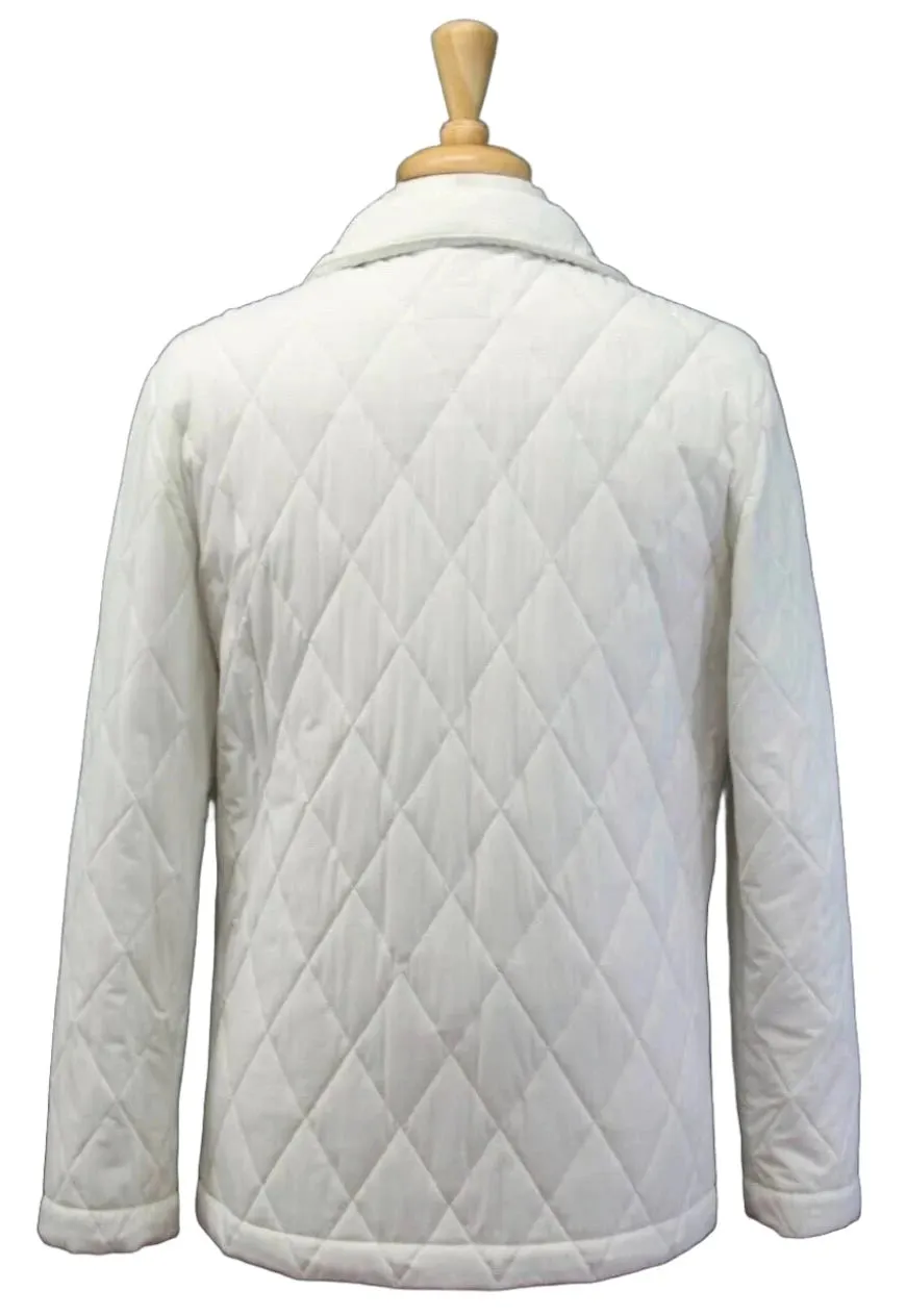 Brunello Cucinelli Mens New Outerwear White Lightweight Quilted Jacket