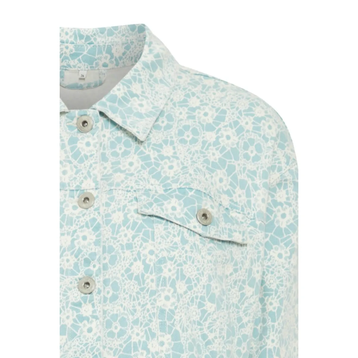 Callies Flower Print Denim Jacket