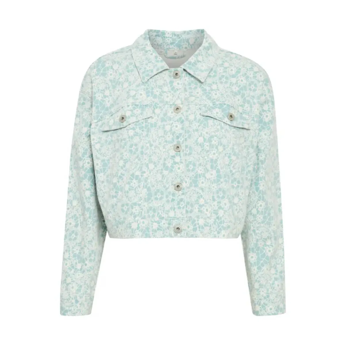 Callies Flower Print Denim Jacket