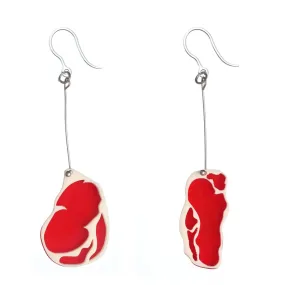 Carnivore Dangles Hypoallergenic Earrings for Sensitive Ears Made with Plastic Posts