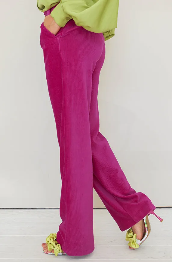 Catalog Magenta Corduroy Pants- FINAL SALE