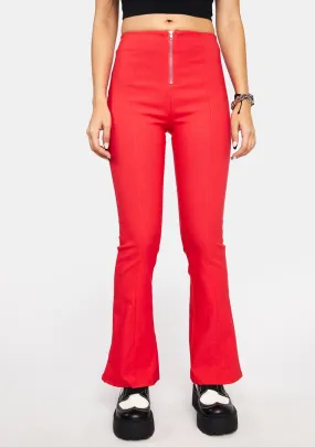 Cherry Take You There Flare Pants