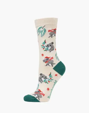 Chrissy Gumleaf Koala | Womens Bamboo Sock