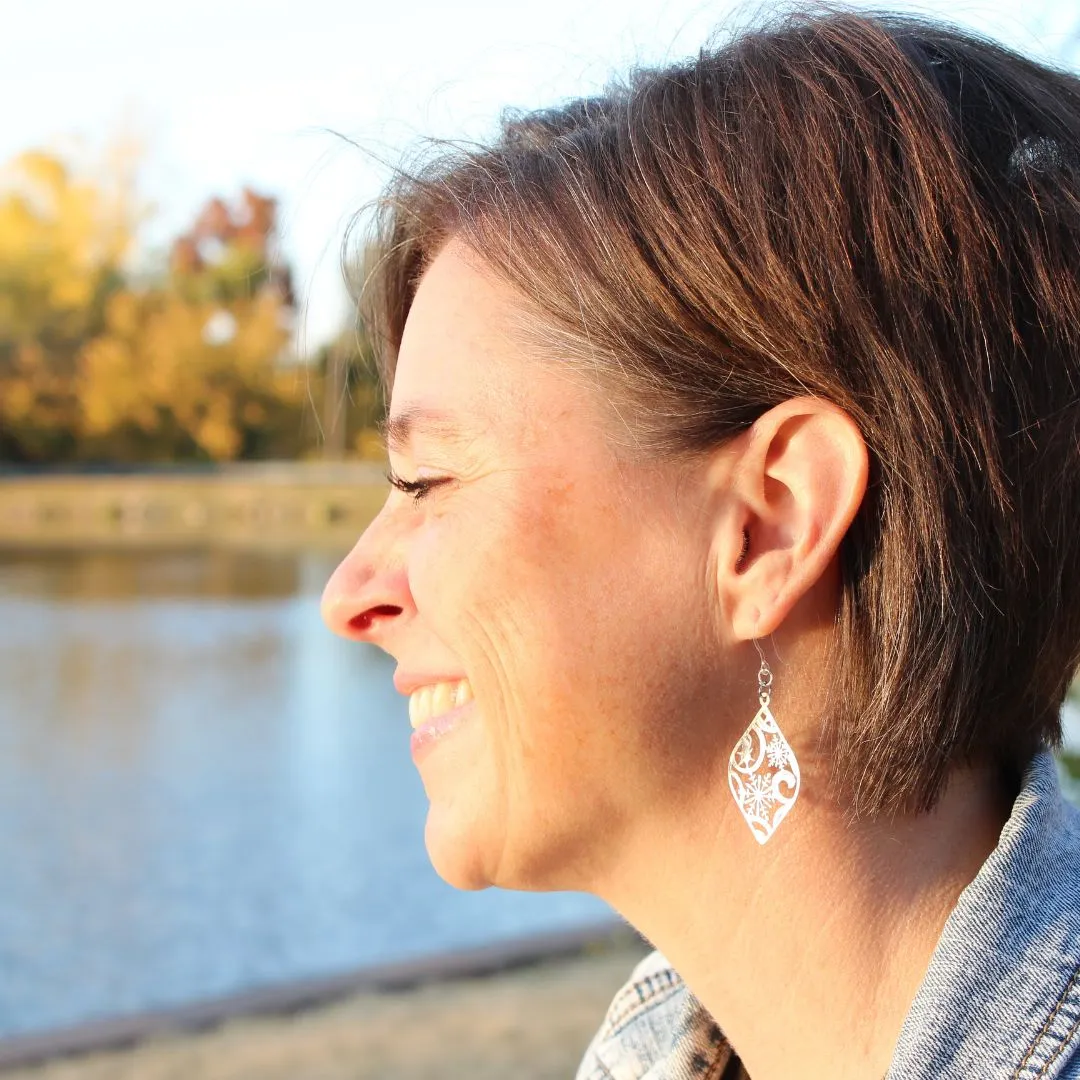 Christmas Ornament Dangles Hypoallergenic Earrings for Sensitive Ears Made with Plastic Posts