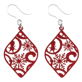 Christmas Ornament Dangles Hypoallergenic Earrings for Sensitive Ears Made with Plastic Posts