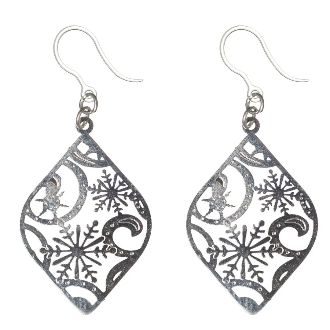 Christmas Ornament Dangles Hypoallergenic Earrings for Sensitive Ears Made with Plastic Posts