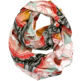 Circle Scarf / Yellow Red Orange & Black / Unisex