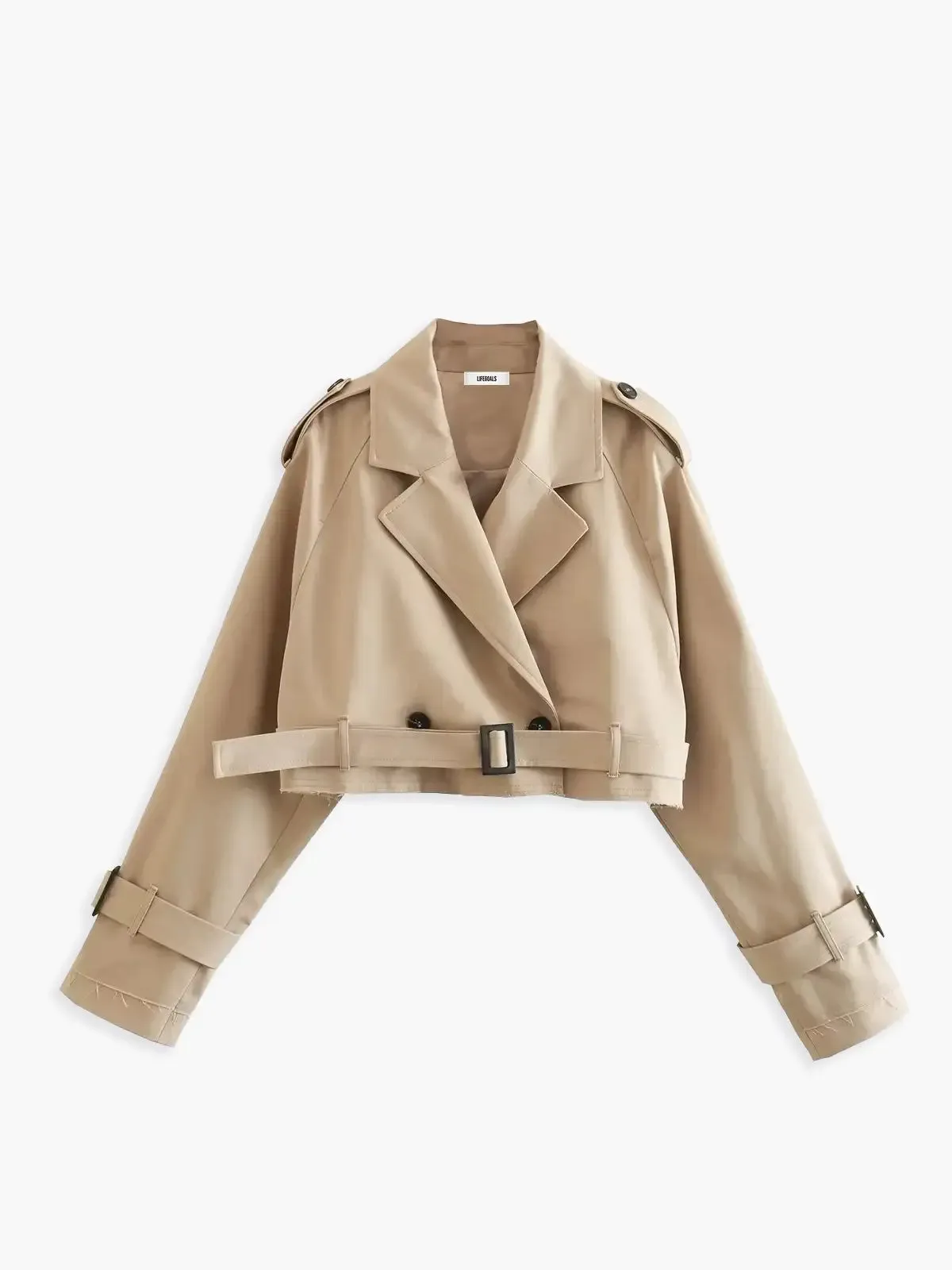 Classic Cropped Trench Coat