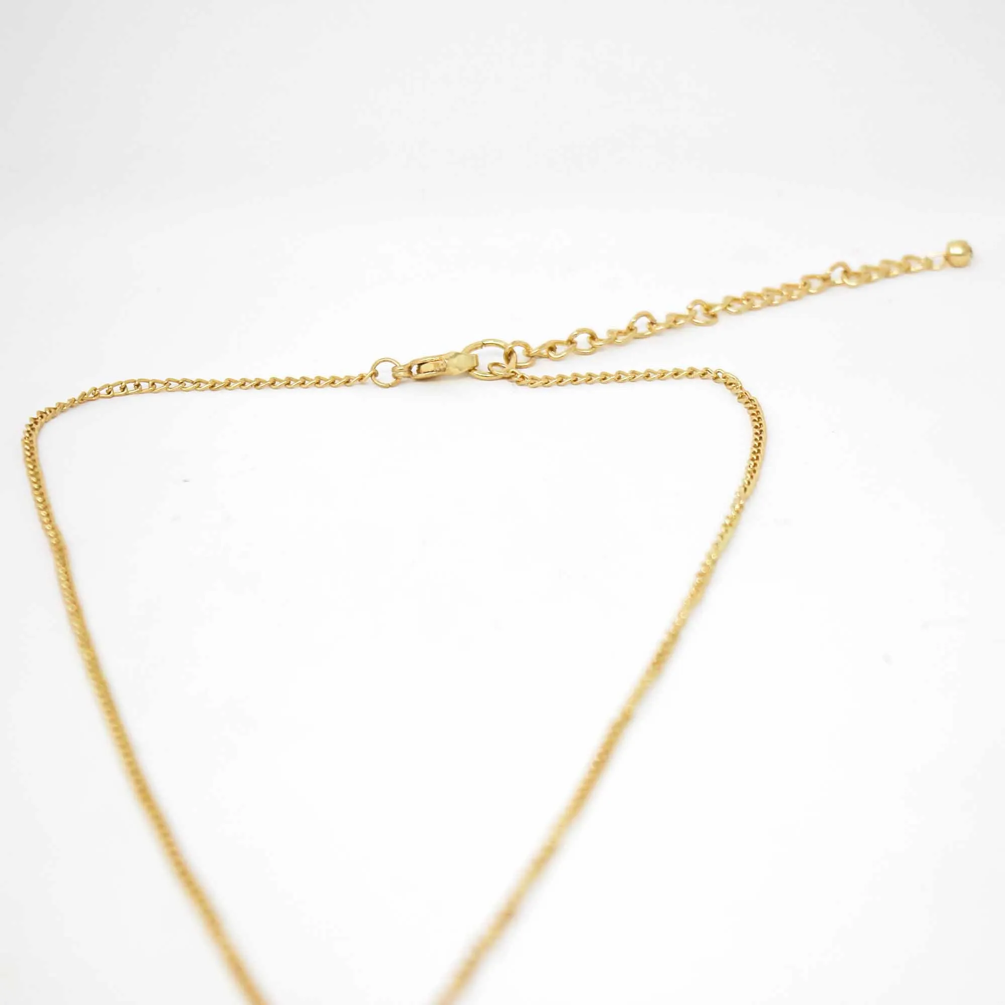 Cone Pendant Goldtone Neckace