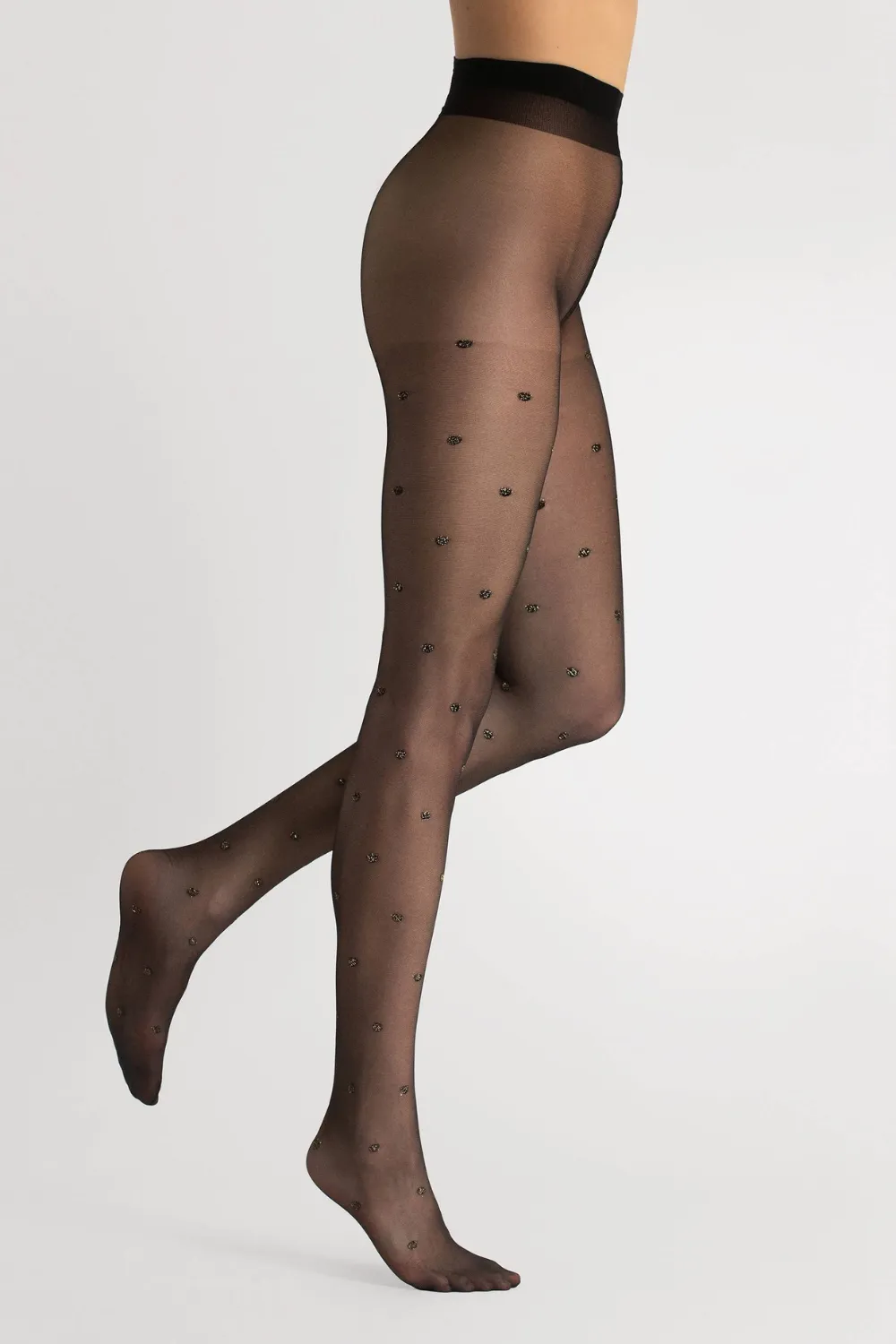 Confetti Lurex Dot Tights 20 Denier