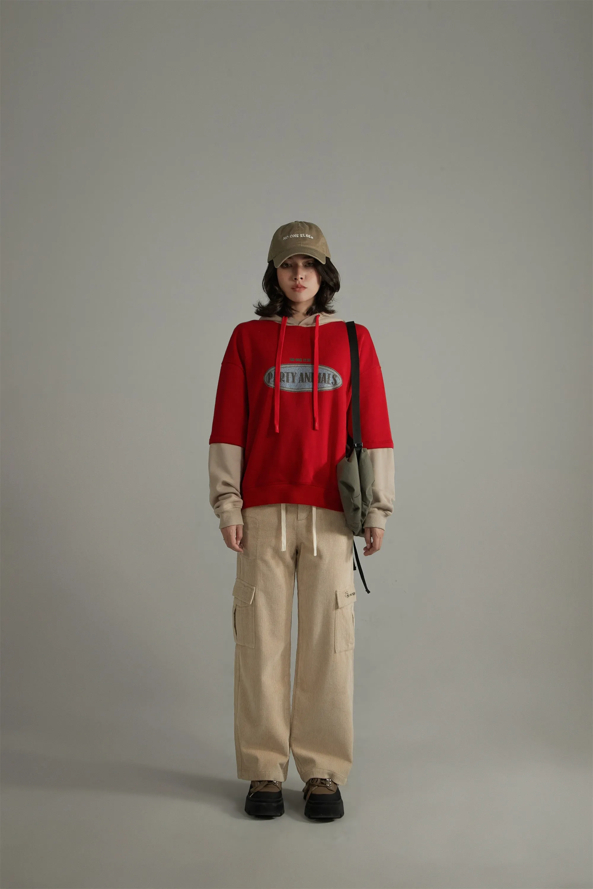 Corduroy Straight Cargo Pants