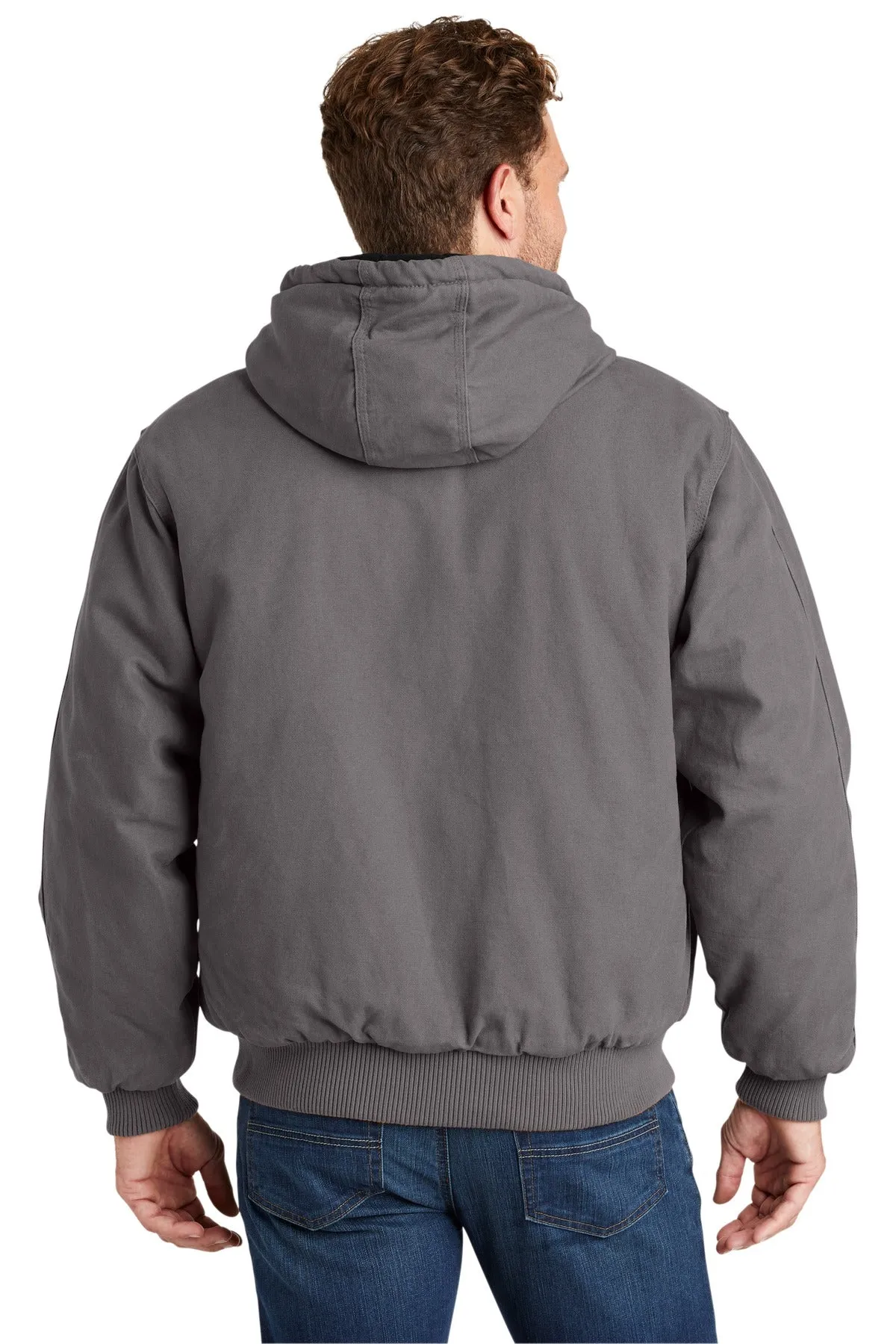 CornerStone Washed Duck Cloth Insulated Hooded Work Jacket. CSJ41