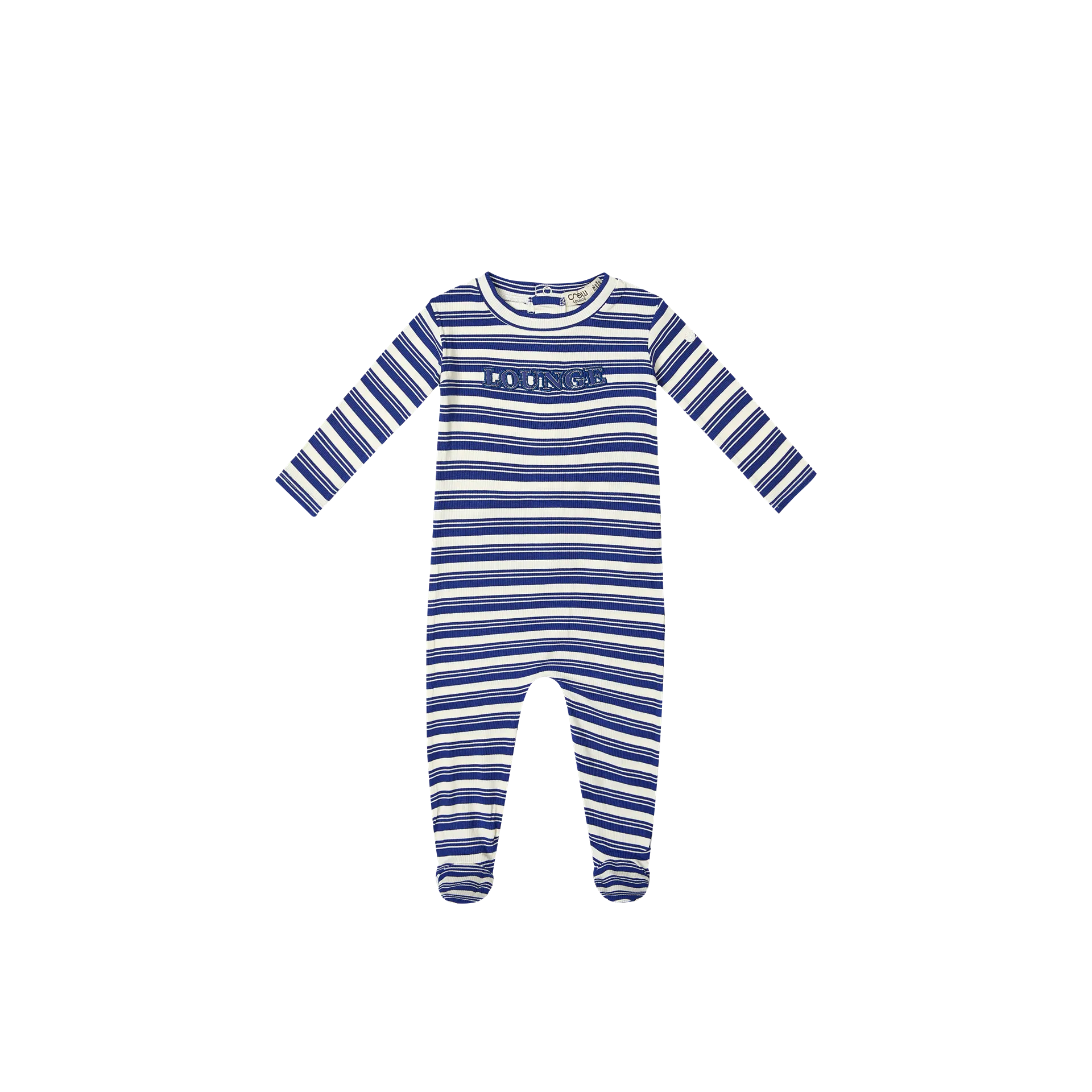 Crew Lounge Blue Rib Stripe Romper