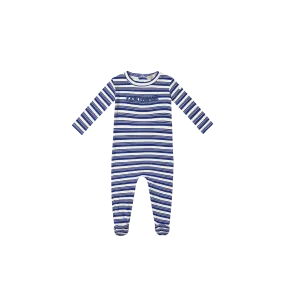 Crew Lounge Blue Rib Stripe Romper