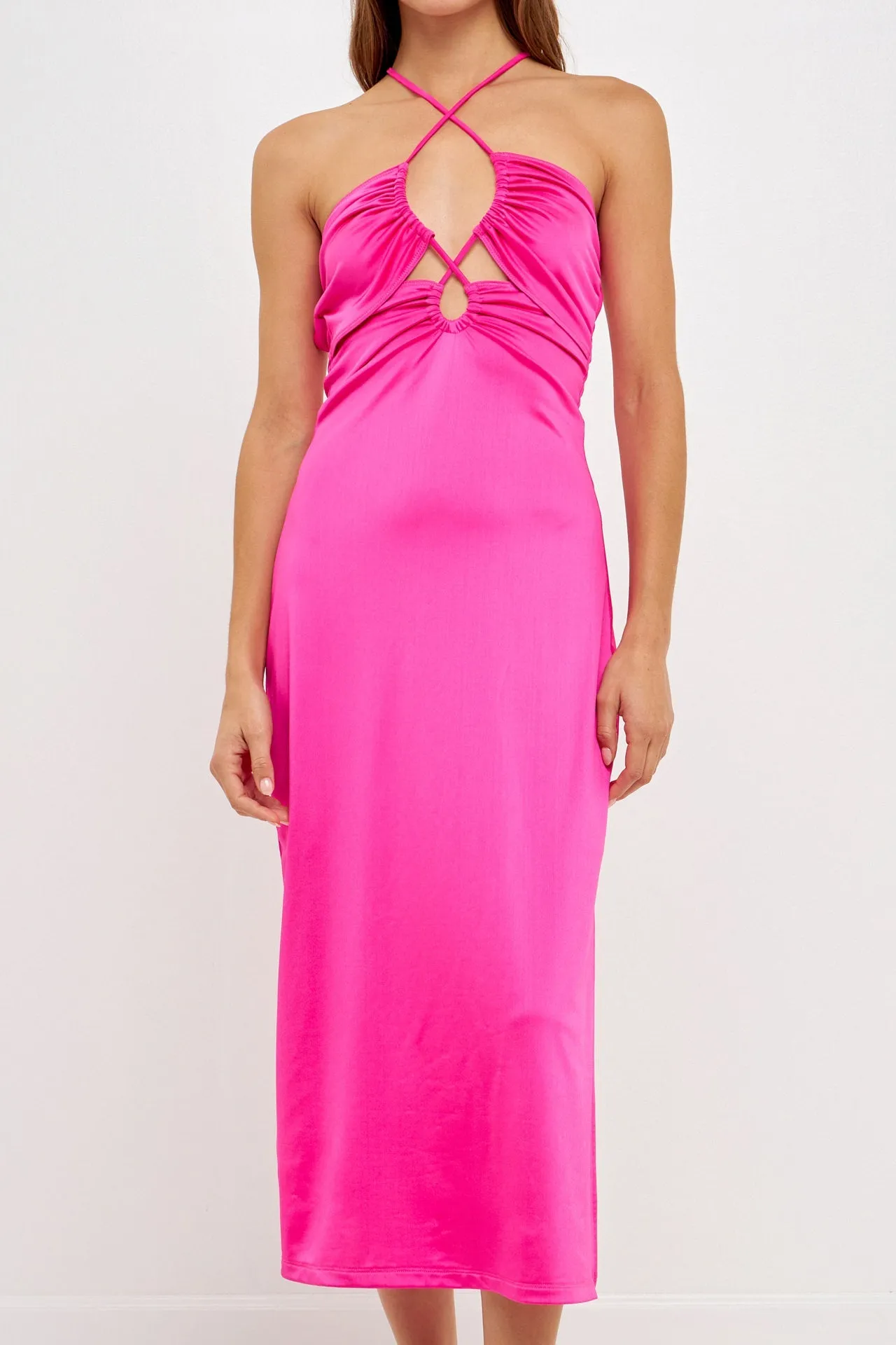 Cut Out Slinky Maxi Dress