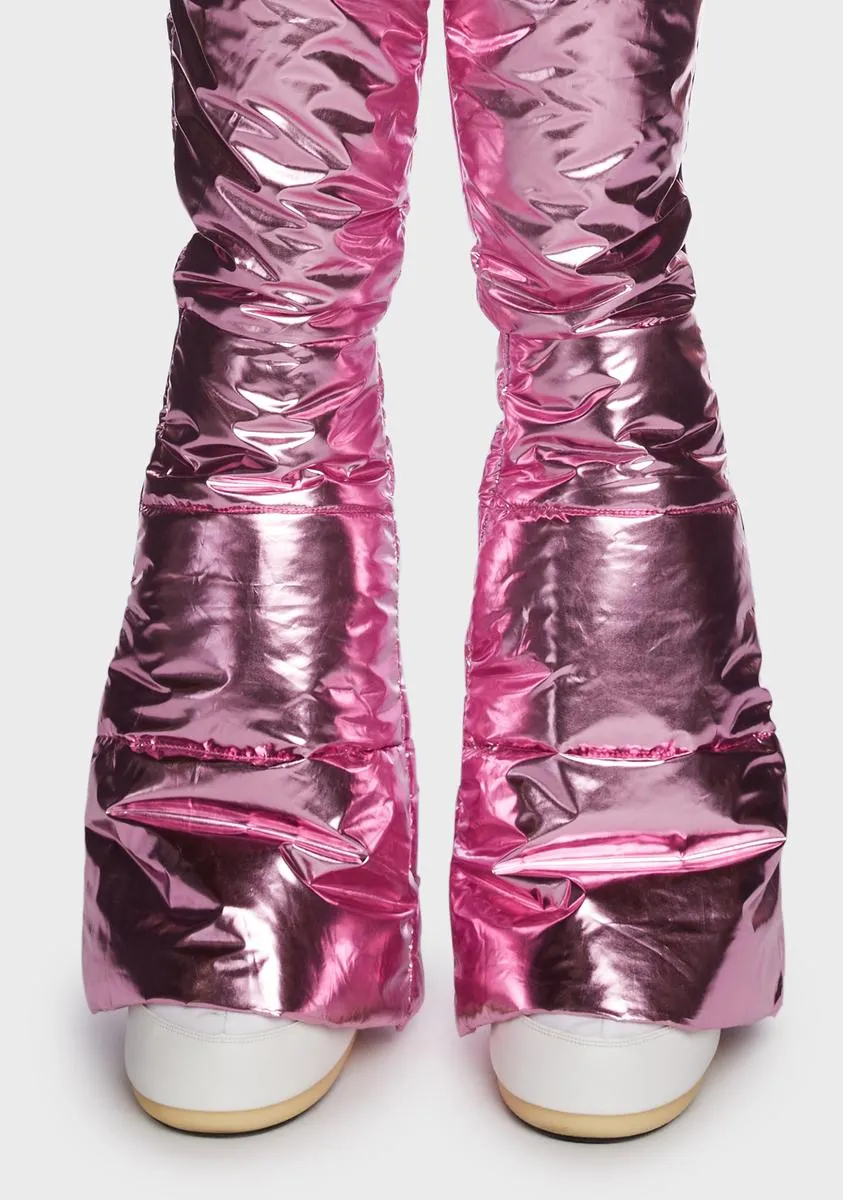 Cyber Freeze Metallic Puffer Pants