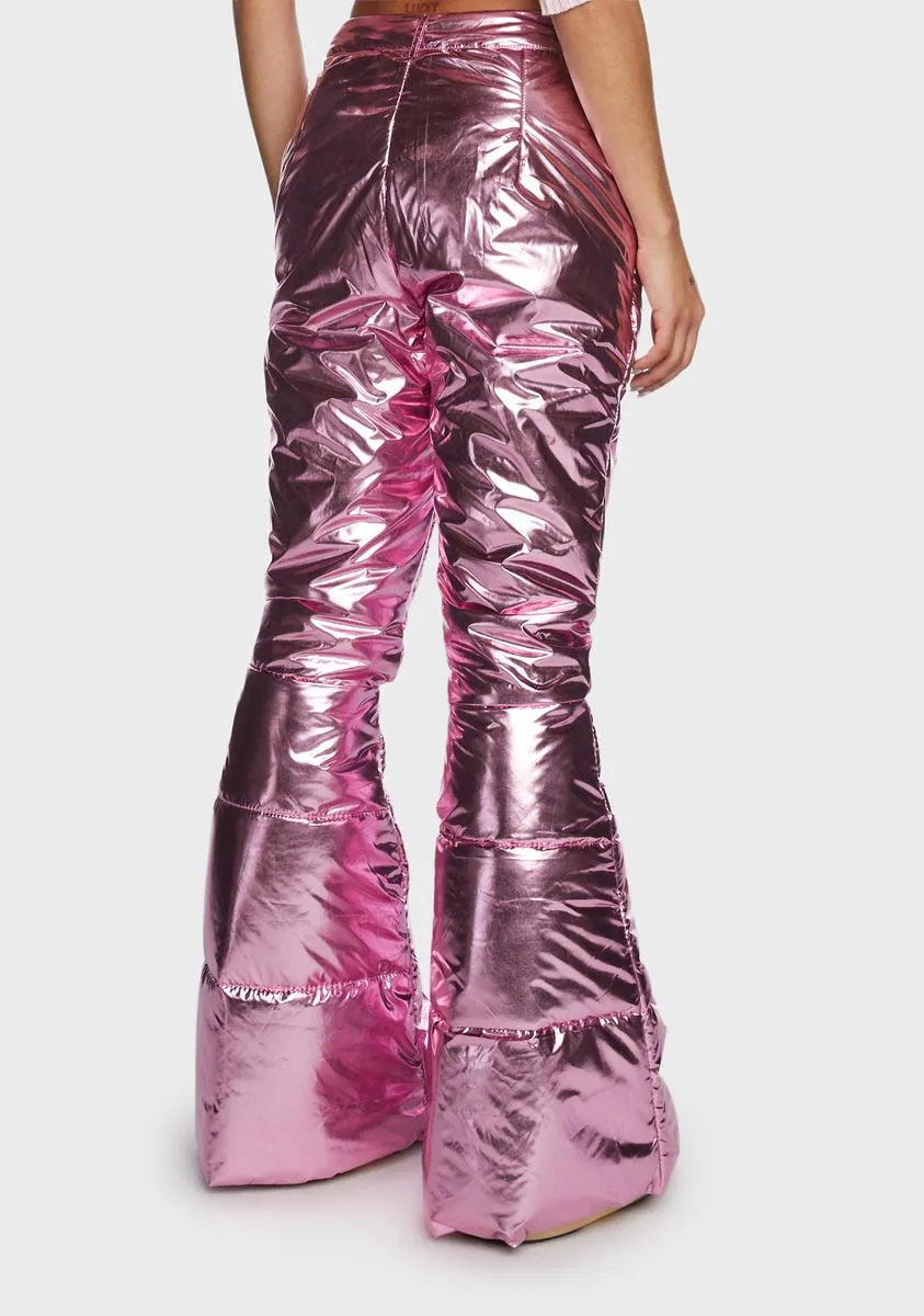 Cyber Freeze Metallic Puffer Pants